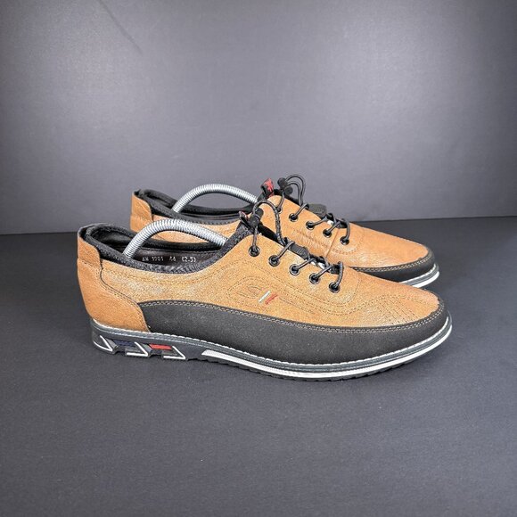 KLKYKO SII Men's Fashion Sneaker Shoes 11 Brown/Black Leather - Picture 1 of 8